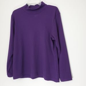 Jantzen Classic Purple Blouse, Size Large